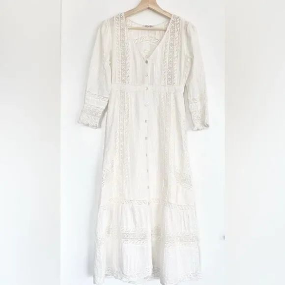 LoveShackFancy Desert Victorian lace Maxi Dress size 0 - Picture 15 of 15